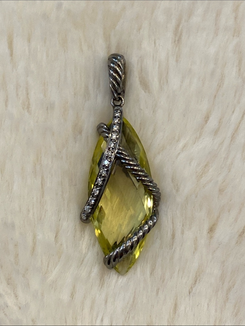 David Yurman Lemon Quartz Pendant